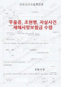 조현병, 우울증, 재해사망보험금, 조현병사망보험금
